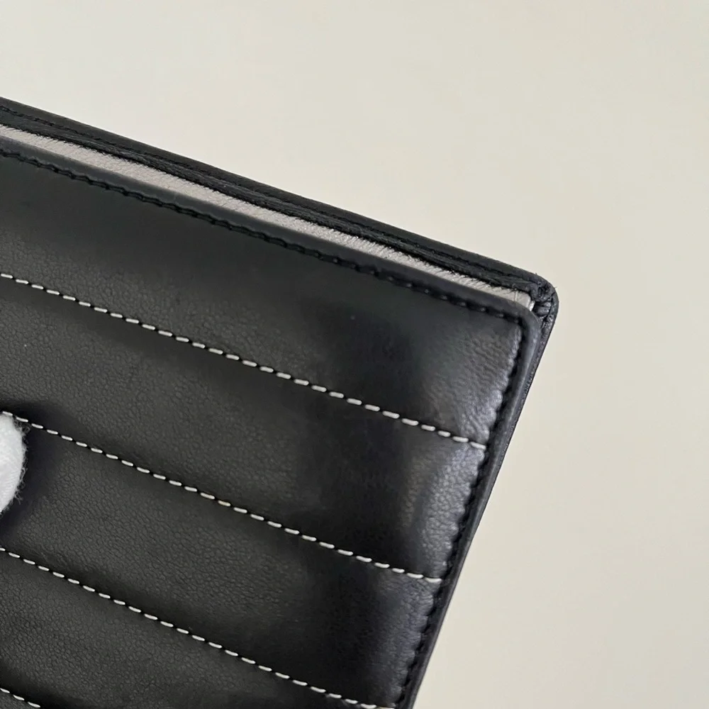 Chanel Mademoiselle black lamb skin quilted wallet - Picture 6 of 15
